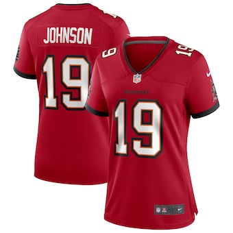 womens nike keyshawn johnson red tampa bay buccaneers game r